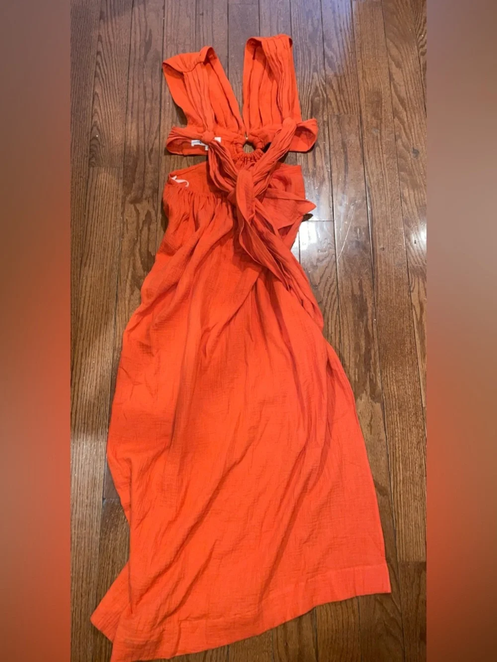 New! Just Bee Queen Sara Cut Out Maxi Multi Way Tie Maxi Dress 🍑 Small